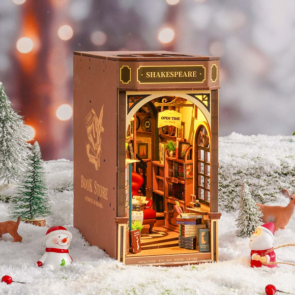 Buchhandlung DIY Book Nook – 3D-Holzpuzzle-Set